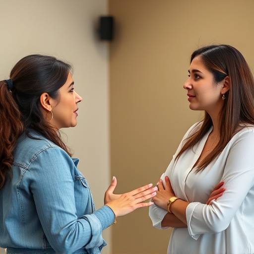 Instructora experta de oratoria, Sofia Lopez, interactuando con un estudiante.